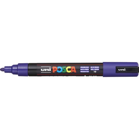Marcatore a tempera POSCA Uni-Ball punta tonda 1,8-2,5 mm blu di prussia M PC5M BPR