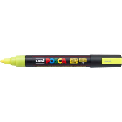 Marcatore a tempera POSCA Uni-Ball punta tonda 1,8-2,5 mm giallo fluo M PC5M GF