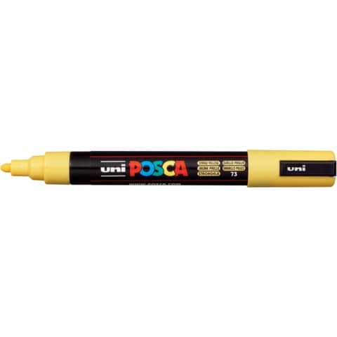 Marcatore a tempera POSCA Uni-Ball punta tonda 1,8-2,5 mm giallo paglierino M PC5M GPA