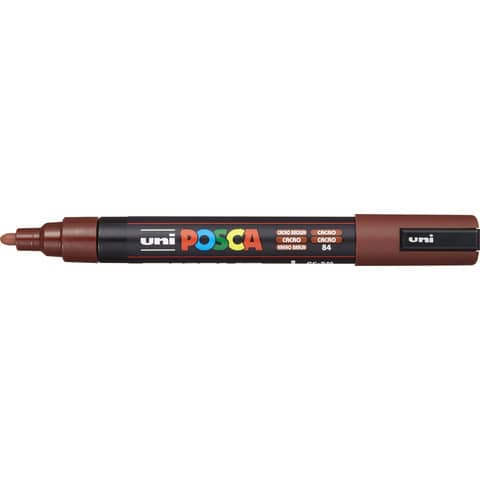 Marcatore a tempera POSCA Uni-Ball punta tonda 1,8-2,5 mm marrone cacao M PC5M CC