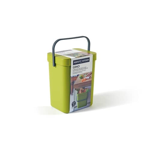 Pattumiera per rifiuti organici Perfetto capienza 5 L ”GINO” muschio 29100