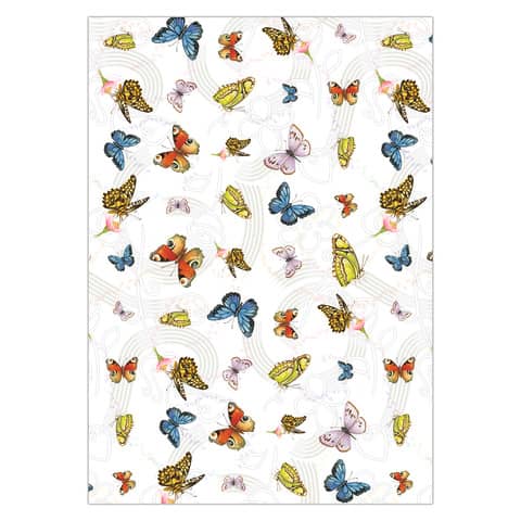 Carta regalo Biembi Premium Farfalle a fogli estesi 70×100 cm in conf. da 5 ff – BCVDKTC29