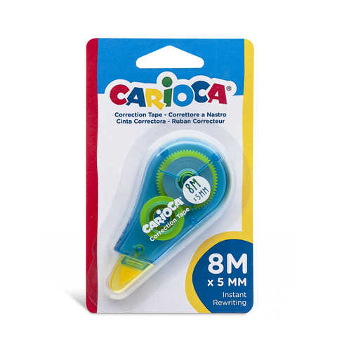 Correttore a nastro monouso Carioca in blister – 5 mm x 8 m – 42088