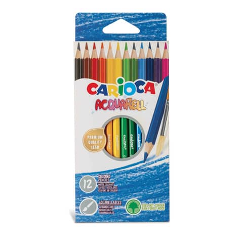 Matite colorate Carioca Acquarell conf. da 12 colori assortiti – 42857