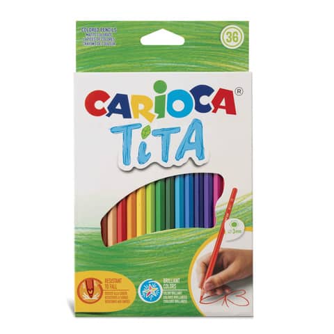 Matite colorate Carioca Tita Ø 3 mm – conf. da 36 colori assortiti – 42795