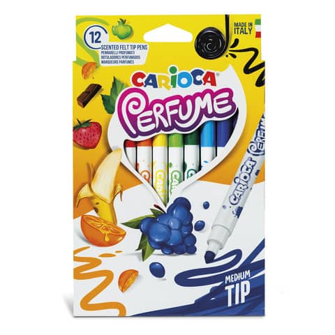 Pennarelli doppia punta Carioca Perfume conf. da 12 colori assortiti – 42672