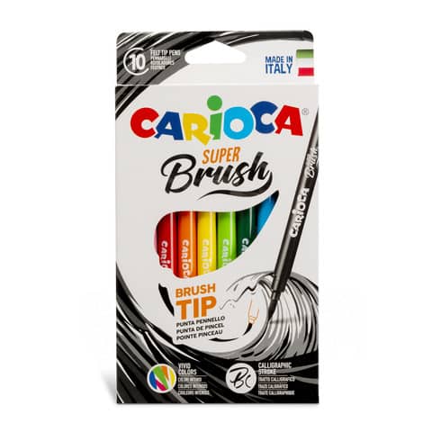 Pennarelli Super-Brush Carioca conf. da 10 colori assortiti – 42937