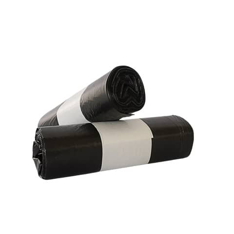 Sacchi immondizia per rifiuti inorganici Erisack 25 L 48×57 cm – 9 µm nero – rotolo da 25 pezzi – SP149