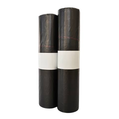 Sacchi immondizia per rifiuti inorganici Erisack 100 L 72×110 cm – 12 µm nero – rotolo da 20 pezzi – SP158