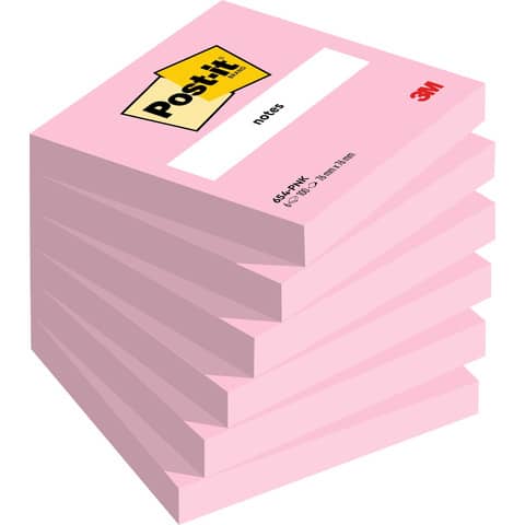 Foglietti Post-it® rosa 100 fogli/blocchetto conf. 6 pz 76×76 mm 4038654-PNK