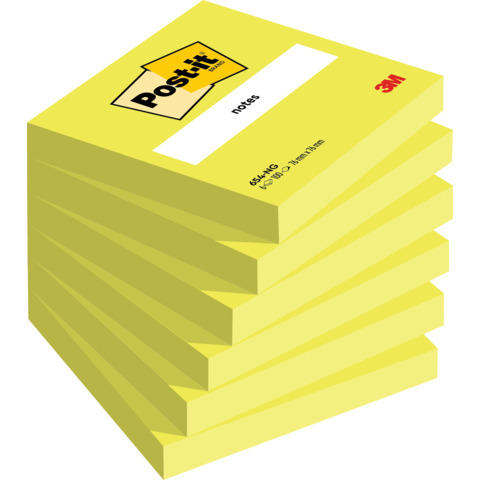 Foglietti Post-it® verde acido 100 fogli/blocchetto 76×76 mm – conf. 6 pz blisterati singolarmente – 654NG