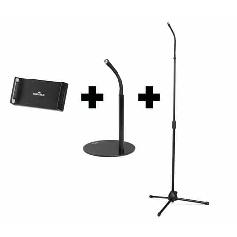 Supporto per tablet e smartphone Durable Twist Combi regolabile nero – 8943-01