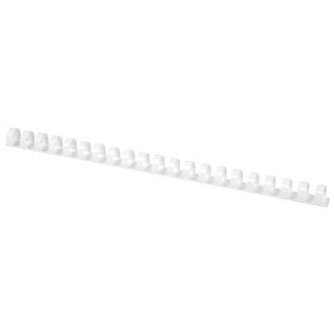Dorsi a spirale in PVC per rilegatura Q-Connect A4 – 21 anelli 16 mm – fino a 125 ff bianco – conf. 50 pz – KF24025