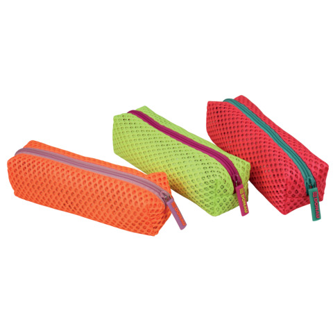Astuccio a bustina con cerniera Donau Sporty Mesh – 23×7,5×6 cm – colori assortiti – 322218