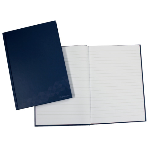 Quaderno cartonato Donau A5 – 70 g/m² – 96 ff – a righe – copertina blu – 330327010