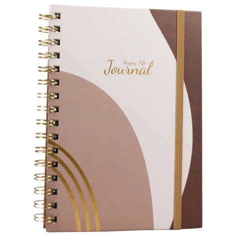 Quaderno spiralato Donau Happy Life A5 – 100 ff 80 g/m² 1R – marrone – 330362022
