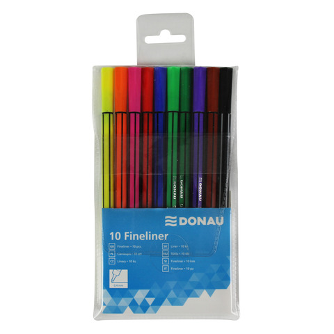 Fineliner Donau 0,4 mm colori assortiti – conf. 10 pz – 330257099