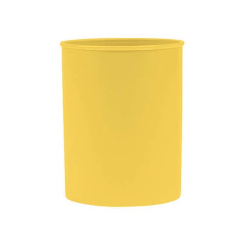 Portapenne rotondo in PP Donau Ø 7,5 x H.9,5 cm – 100% riciclabile – giallo pastello – 3132101PL-11