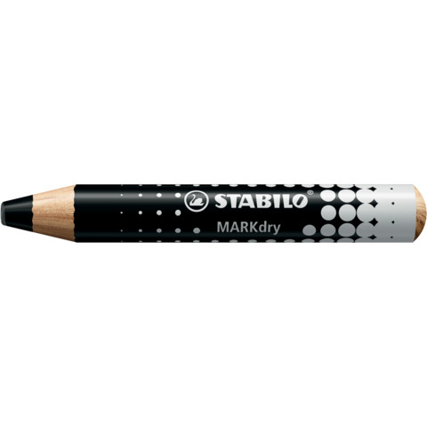 Matitone colorato per lavagne e blocchi Stabilo MARKdry con mina XXL nero 648/46
