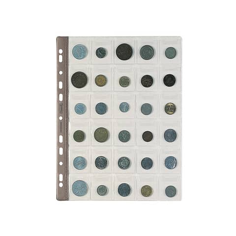 Buste porta monete a foratura universale Favorit Top – 30 tasche f.to 4×4,5 cm – conf. 5 pezzi – 400184165