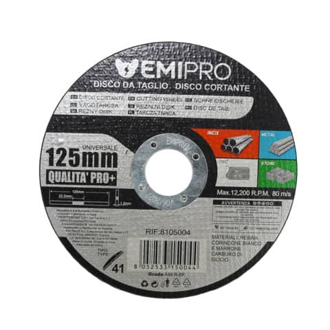 Disco da taglio Emi acciaio per flessibile – 125×1,6×22 mm – 8105004