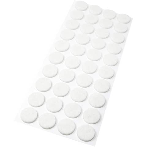 Feltrino adesivo tondo Emi Ø 20 mm – bianco – conf. da 44 pezzi – 8509074