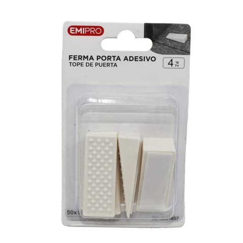 Fermaporta adesivo antiurto Emi – 50x18x13 mm – bianco – conf. 4 pezzi – 8501657