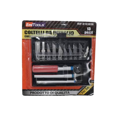 Kit coltelli da intaglio Emi per grafica – conf. da 13 pezzi – 8103856