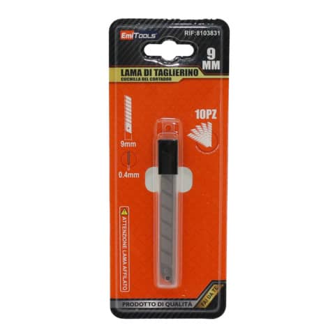 Lama di ricambio per cutter Emi – pezzi 9 mm – conf. 10 pezzi – 8103831