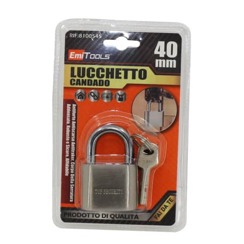 Lucchetto a chiave in acciaio Emi 40×62 mm – 8100545