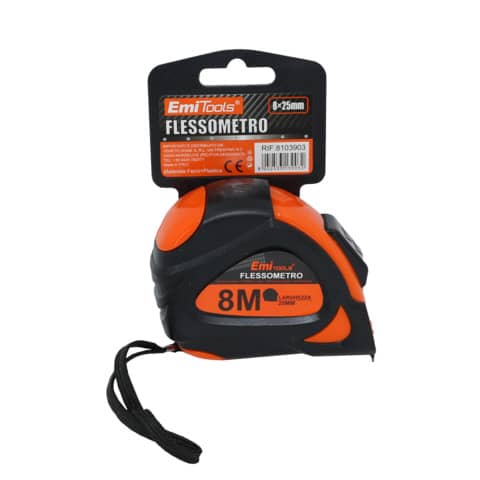 Metro flessibile Emi – 8m x 25 mm – arancione e nero – 8103903