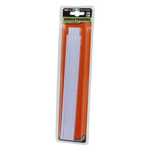 Metro pieghevole Emi in legno – 200 cm – bianco – 8103966
