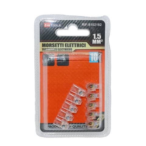 Morsetti elettrici trasparenti Emi – 1,5 mm – conf. 10 pezzi 8102182
