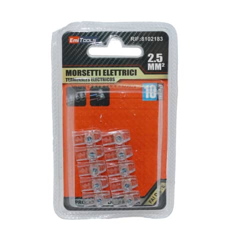 Morsetti elettrici trasparenti Emi – 2,5 mm – conf. 10 pezzi 8102183