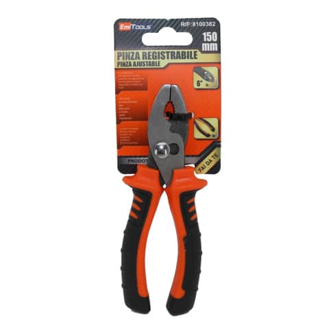 Pinza registrabile con impugnatura gommata Emi 150 mm – 8100382