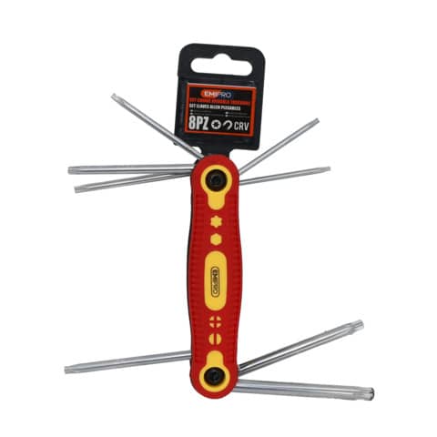 Set chiavi a brugola tascabili Emi – 8 punte assortite tipo tork – 8100183