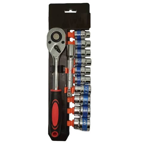 Cricchetto con prolunga e 12 chiavi a bussola Emi misura 10/24 mm – 8100280