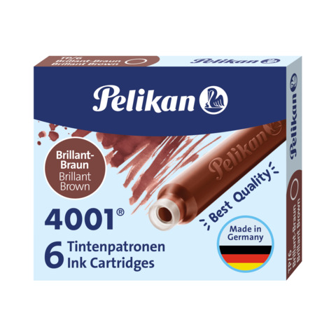 Cartuccia per stilografica Pelikan TP/6 marrone conf. da 6 marrone 100435996