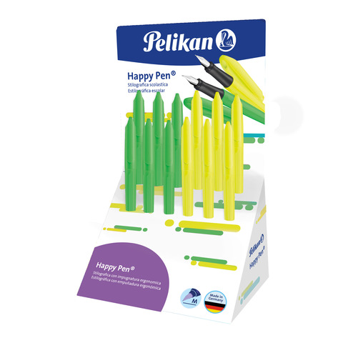 Espositore 12 penne stilografiche Pelikan Happy Pen modelli assortiti 300028219