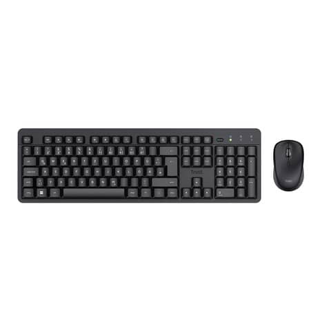 Kit tastiera e mouse wireless silenziosi Trust TKM-360 nero 25355