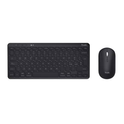 Set tastiera e mouse wireless con ricevitore Trust Lyra nero 24844