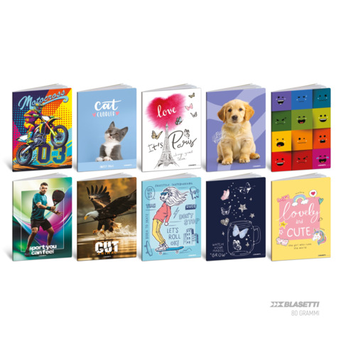 Quaderno Blasetti sel. Bambini A5 – 80 g/m² – 20+1 ff – C – conf. 10 pezzi – 9366