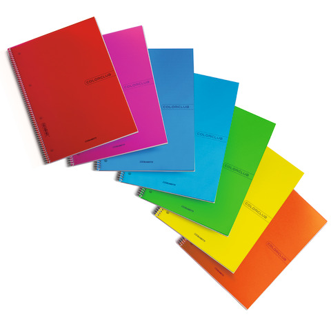Quaderno spiralato Blasetti Colorclub A5 – 70 g/m² – 20 ff – 5M – assortiti – conf. 6 pezzi – 6521