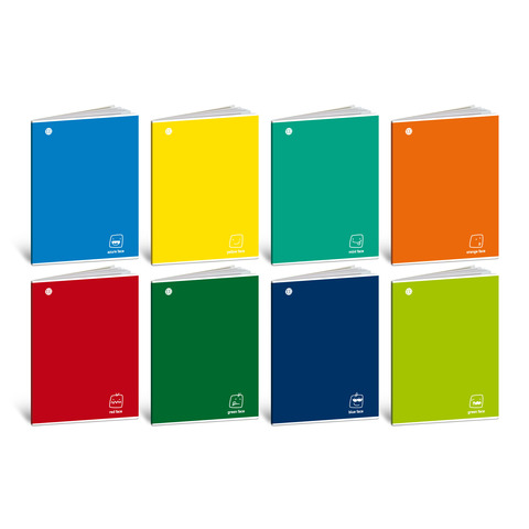 Maxi quaderno Blasetti Colorface A4 – 100 g/m² – 18+1 ff – B – colori assortiti – conf. 10 pezzi – 5906