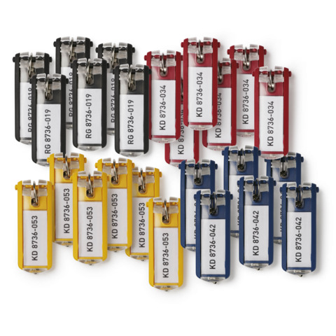 Portachiavi Durable Key Clip colori assortiti – conf. 24 pz – 1949-27