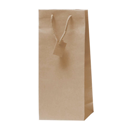 Borsa portabottiglie doppia Decoration in carta kraft avana – 17,5+9xH.39 cm – conf. 10 pz – BCA337NA -13