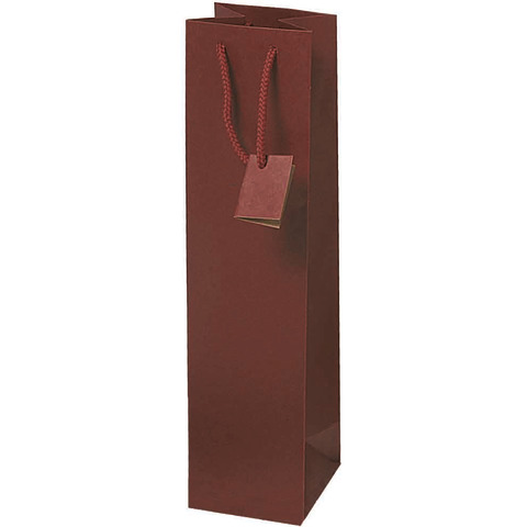 Borsa portabottiglie Decoration in carta kraft bordeaux – 10+9xH.39 cm – conf. 10 pz – BCA334X