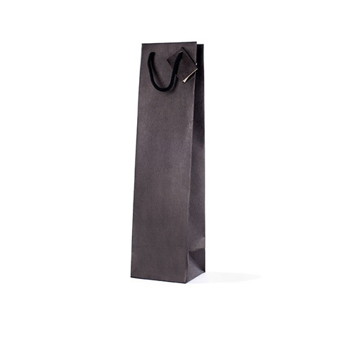 Borsa portabottiglie Decoration in carta kraft nero – 10+9xH.39 cm – conf. 10 pz – BCA334N