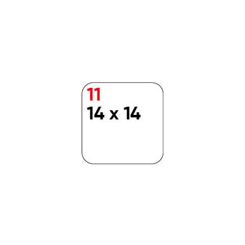 Etichette bianche permanenti Markin Copiatabu 14×14 mm conf. 10 blister da 10 ff – X11011