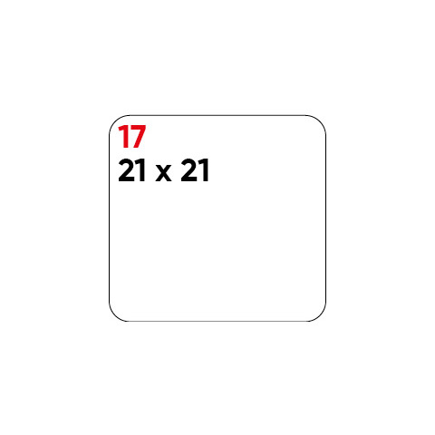 Etichette bianche permanenti Markin Copiatabu 21×21 mm – conf. 10 blister da 10 ff – X11017